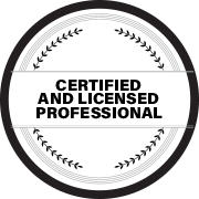 Certified and Licensed Professional badge